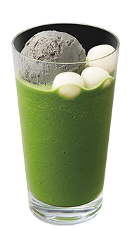 matcha black sesame frappe mochi