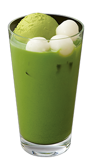 matcha float mochi